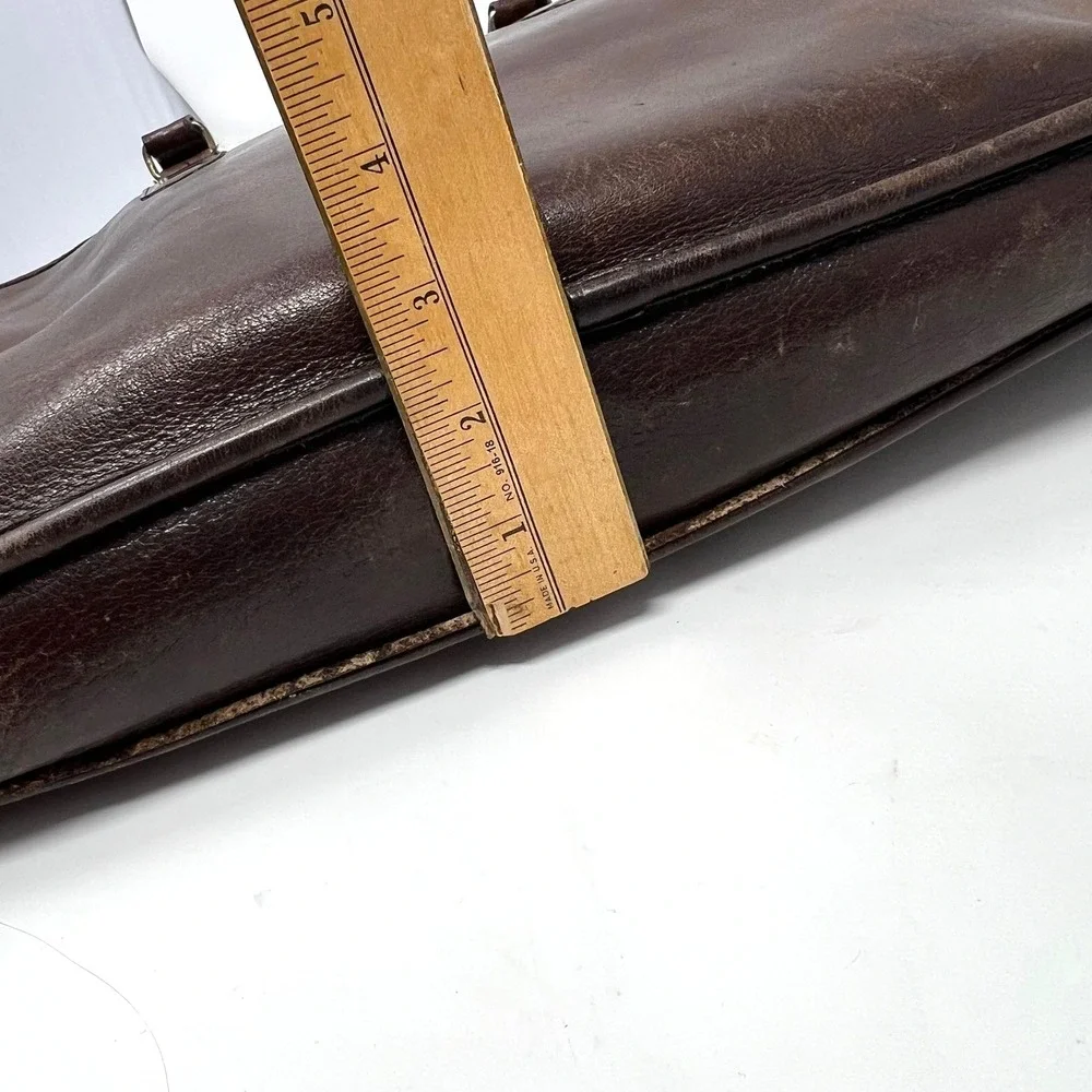 Vintage Coach NYC Brown Leather Briefcase Attache USA Glove Tanned No. 507-9246